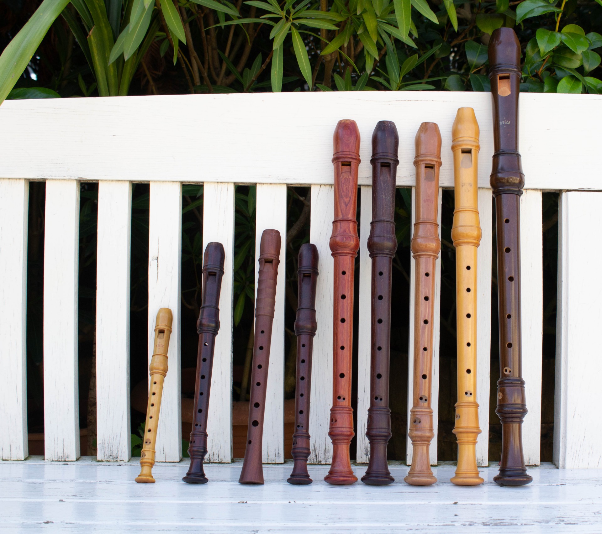 Sopraninová flétna, sopránové a altové flétny, tenorová flétna, Moeck